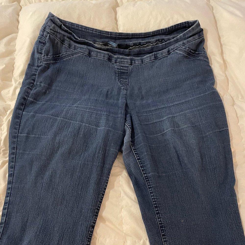 Westbound Woman Pull On Blue Denim Capri Size 22W